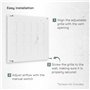 Vent Systems Grille d'aération en métal de 20,3 x 20,3 cm (dimensions extérieures) – Blanc – Grille d'aération réglable – Ouvert