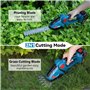 Taille Haie a Batterie，24V 2 en1 Electrique Cisaille de Jardin & Taille Haie Electrique avec 2 Lames et 1 Chargeur Coupe Sculpte