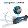 Taille Haie a Batterie，24V 2 en1 Electrique Cisaille de Jardin & Taille Haie Electrique avec 2 Lames et 1 Chargeur Coupe Sculpte