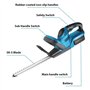 Taille Haie Batterie, 21V Taille Haie avec 2 Batteries et Chargeur, Taille-Haies sans-Fil 800W, Longueur de Lame 55.88 cm, Large