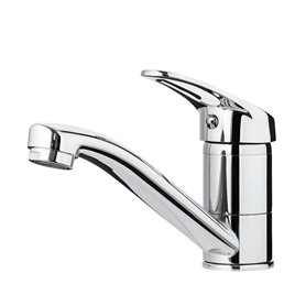 THEMA LUX | Robinet de lavabo en zinc et en acier inoxydable avec un revêtement chromé | Robinet mousseur économique d'eau | Ins