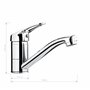 THEMA LUX | Robinet de lavabo en zinc et en acier inoxydable avec un revêtement chromé | Robinet mousseur économique d'eau | Ins
