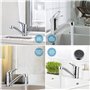 THEMA LUX | Robinet de lavabo en zinc et en acier inoxydable avec un revêtement chromé | Robinet mousseur économique d'eau | Ins