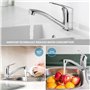 THEMA LUX | Robinet de lavabo en zinc et en acier inoxydable avec un revêtement chromé | Robinet mousseur économique d'eau | Ins