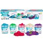 750g de Sable Magique pour les Enfants Lot de 5 Couleurs de Sable avec 5 Moules dans les Seaux Réutilisables Jeu de Sable à mode