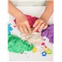 750g de Sable Magique pour les Enfants Lot de 5 Couleurs de Sable avec 5 Moules dans les Seaux Réutilisables Jeu de Sable à mode