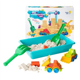 Kit Sable Magique Chantier de Construction 1Kg avec Bac à Sable