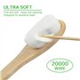 Lot de 4 brosses à dents micro-nano en bambou doux avec 20 000 poils conçus pour les gencives sensibles des enfants et des adult