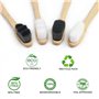 Lot de 4 brosses à dents micro-nano en bambou doux avec 20 000 poils conçus pour les gencives sensibles des enfants et des adult