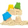 1kg de Sable Magique avec les Moules Chateau Fort Jouet avec Bac à Sable - Sable à Modeler pour les enfants pour les Jeux de Sab