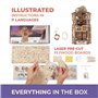 UGEARS Puzzles 3D en Bois pour Adultes - Horloge de Table astronomique avec Tourbillon - Horloge mécanique Fonctionnelle - Kit M