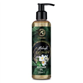 Huile de massage Midnight Jasmine 200ml - 100% Pur & Naturel - Bon Sommeil - Relax - Beauté - Bien-Être - Peau - Bouteille en Ve