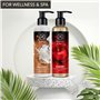 Huile de Massage Sensuelle Set Coco & Cerise 2x200ml - Comestible - Naturelle - Huile de Noix de Coco - Mélange d'Huiles d'Amand