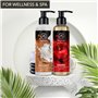 Huile de Massage Sensuelle Set Coco & Cerise 2x200ml - Comestible - Naturelle - Huile de Noix de Coco - Mélange d'Huiles d'Amand