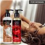 Huile de Massage Sensuelle Set Coco & Cerise 2x200ml - Comestible - Naturelle - Huile de Noix de Coco - Mélange d'Huiles d'Amand