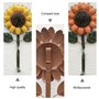 VICASKY 2 Pièces Crochet Fleur De Soleil Étagère De Rangement Support Mural Muraux en Fer Fleur en Métal Art Mural Patères Mural