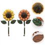 VICASKY 2 Pièces Crochet Fleur De Soleil Étagère De Rangement Support Mural Muraux en Fer Fleur en Métal Art Mural Patères Mural