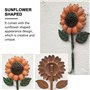 VICASKY 2 Pièces Crochet Fleur De Soleil Étagère De Rangement Support Mural Muraux en Fer Fleur en Métal Art Mural Patères Mural