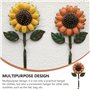 VICASKY 2 Pièces Crochet Fleur De Soleil Étagère De Rangement Support Mural Muraux en Fer Fleur en Métal Art Mural Patères Mural