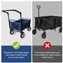 Kochenty Poignée de poussée de chariot pliable pliable léger et extensible accessoire de poignée de chariot équipement de chario