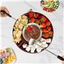 machine électrique à fondue au chocolat avec 4 fourchettes