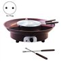 Reapyyt Set de casseroles pour fondue, machine électrique à fondue au chocolat avec 4 fourchettes, kit machine à fondue pour fon