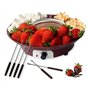 Reapyyt Set de casseroles pour fondue, machine électrique à fondue au chocolat avec 4 fourchettes, kit machine à fondue pour fon