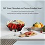 Reapyyt Set de casseroles pour fondue, machine électrique à fondue au chocolat avec 4 fourchettes, kit machine à fondue pour fon