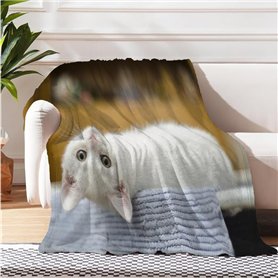 Plaid Polaire 130x150 Chat Couverture Polaire