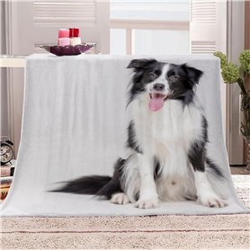 Plaid Polaire 130x150 Chien de Berger Couverture Polaire