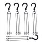 Lot de 5 chaînes de Suspension en Plastique pour Pots de Fleurs rotatives à 360° (Noir)
