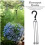 Lot de 5 chaînes de Suspension en Plastique pour Pots de Fleurs rotatives à 360° (Noir)