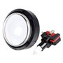 Hztuang 5X Boutons D'Arcade 60Mm DôMe 2,36 Pouces LED Bouton Poussoir avec Micro-Interrupteur pour Console de Jeux VidéO de Mach