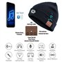 Richeyty Pour jeter la neige, porter un avec lumière Bluetooth d'hiver chaude avec haut-parleurs avec musique LED et casque avec