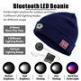 Richeyty Pour jeter la neige, porter un avec lumière Bluetooth d'hiver chaude avec haut-parleurs avec musique LED et casque avec