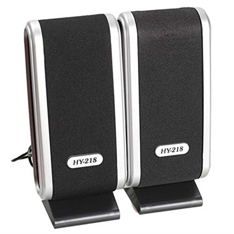 Booso Lot de 2 Enceintes Haut-parleurs USB pour Ordinateur Portable Stéréo 3