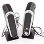 Booso Lot de 2 Enceintes Haut-parleurs USB pour Ordinateur Portable Stéréo 3,5 mm avec Prise d'Oreille pour Ordinateur de Bureau