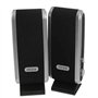 Booso Lot de 2 Enceintes Haut-parleurs USB pour Ordinateur Portable Stéréo 3,5 mm avec Prise d'Oreille pour Ordinateur de Bureau