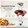 Janasiba Ensemble de Casseroles à Fondue, Appareil à Fondue au Chocolat Électrique avec 4 Fourchettes, Kit de Machine à Fondue a