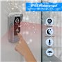 Ggnaxivs Système D'Interphone Vidéo Visiophone 7 Pouces avec Prise Européenne pour Déverrouillage et Surveillance de la Villa à 