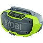 RYOBI - Radio de chantier 18V ONE+ stéréo Bluetooth AM/FM - port de charge USB - R18RH-0