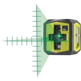 RYOBI - Laser croix vert avec traits de repere - portée 15 m - précision +/- 0