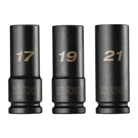 RYOBI - Lot de 3 douilles hexagonales 1/2" (17