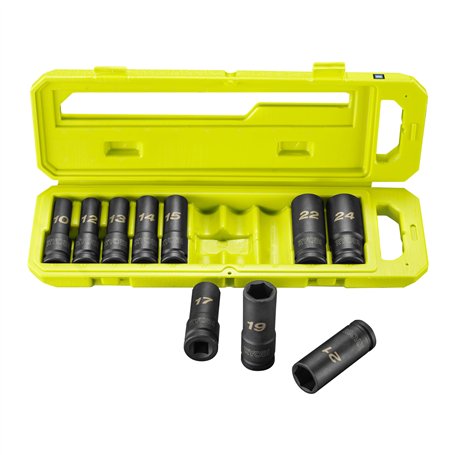 RYOBI - Lot de 10 douilles hexagonales 1/2" (17
