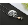 ds. distinctive style Collier en Forme de Fiole de Cœur avec Pendentif Bouteille de Parfum - Collier pour Liquide Commémoratif -