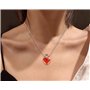 ds. distinctive style Collier en Forme de Fiole de Cœur avec Pendentif Bouteille de Parfum - Collier pour Liquide Commémoratif -