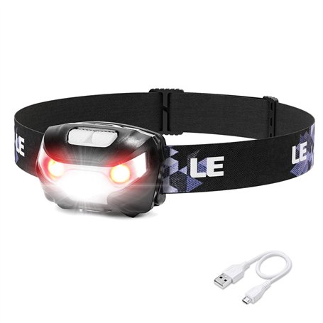 LE Lampe Frontale LED Rechargeable Puissante