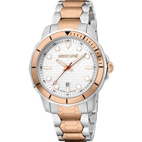 Roberto Cavalli by Franck Muller Homme Analogique Quartz Montre avec Bracelet en Acier Inoxydable RV1G159M0081