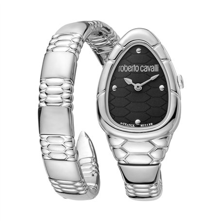 Roberto Cavalli by Franck Muller Femmes Analogique Quartz Montre avec Bracelet en Acier Inoxydable RV1L184M0021