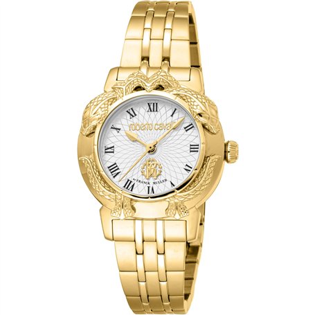 Roberto Cavalli by Franck Muller Femmes Analogique Quartz Montre avec Bracelet en Acier Inoxydable RV1L227M0051